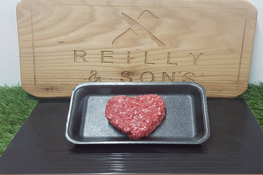 Hand Pressed Valentines Heart Steak Burgers