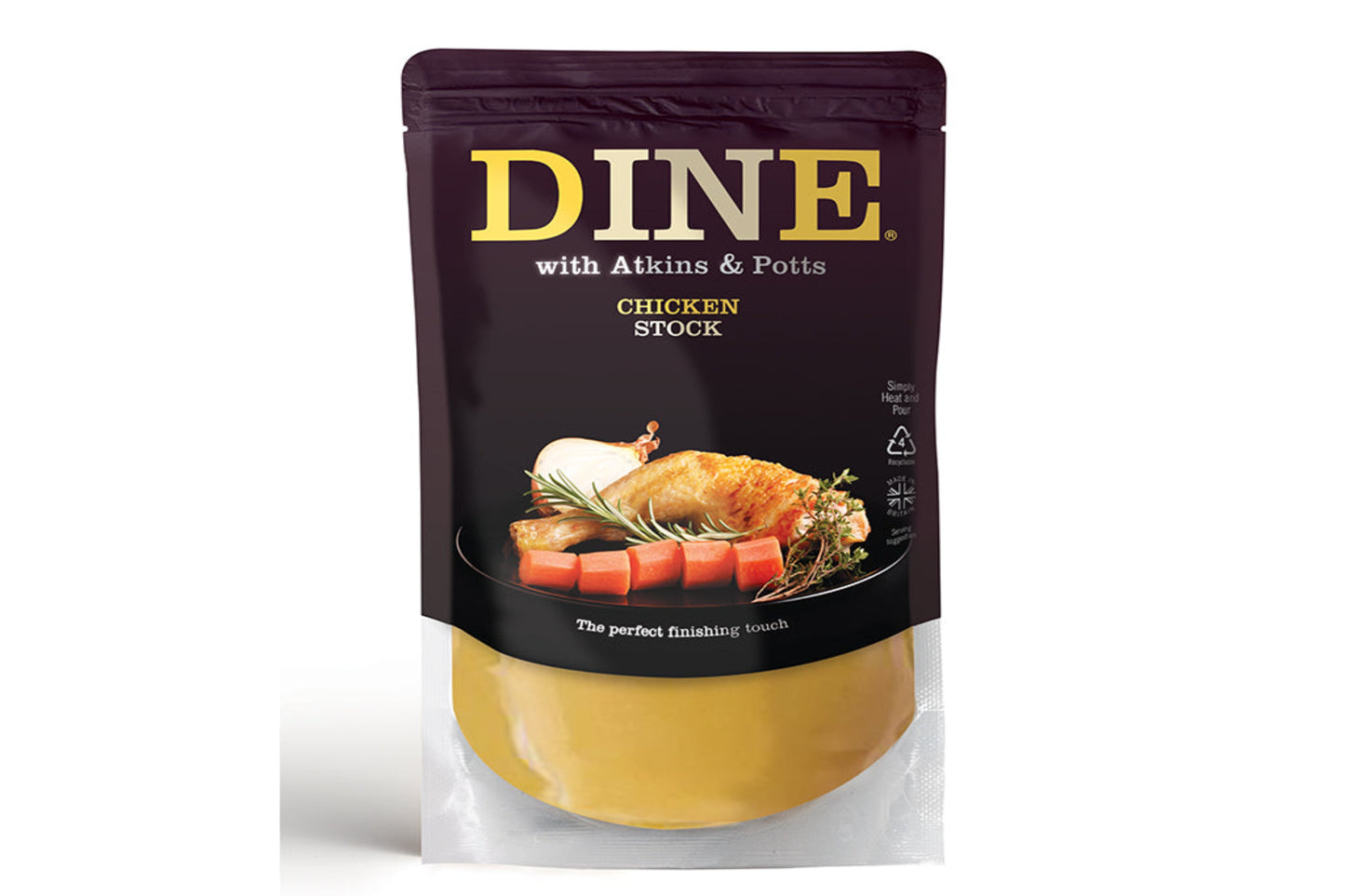 Atkins and Potts Chicken Stock 350ml Pouch